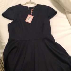 BNWT. Navy Blue Ted Baker “Skater” dress Size 4 (equals US size 12)